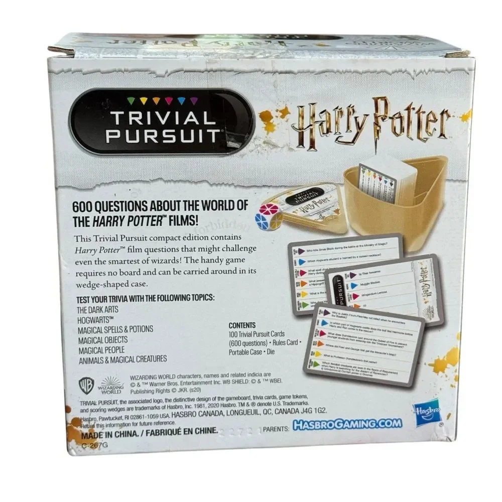 Hasbro Gaming Trivial Pursuit Wizarding World Harry Potter Trivia Card Game.